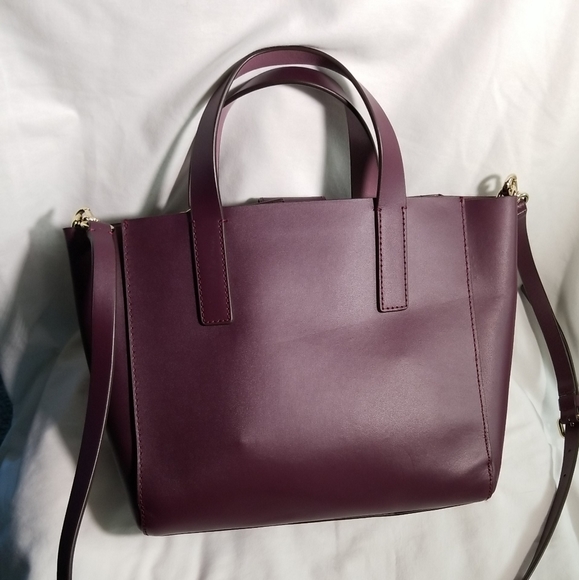 Kate Spade Mini Nelle Putnam Drive Convertible Tote in Plum Leather - Picture 6 of 12